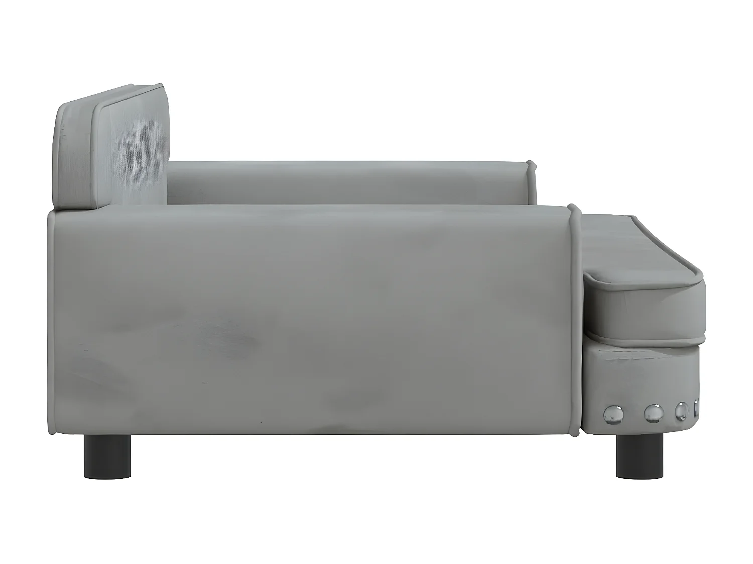 Canapé pour chien gris clair 90x53x30 cm velours RG3Q91520