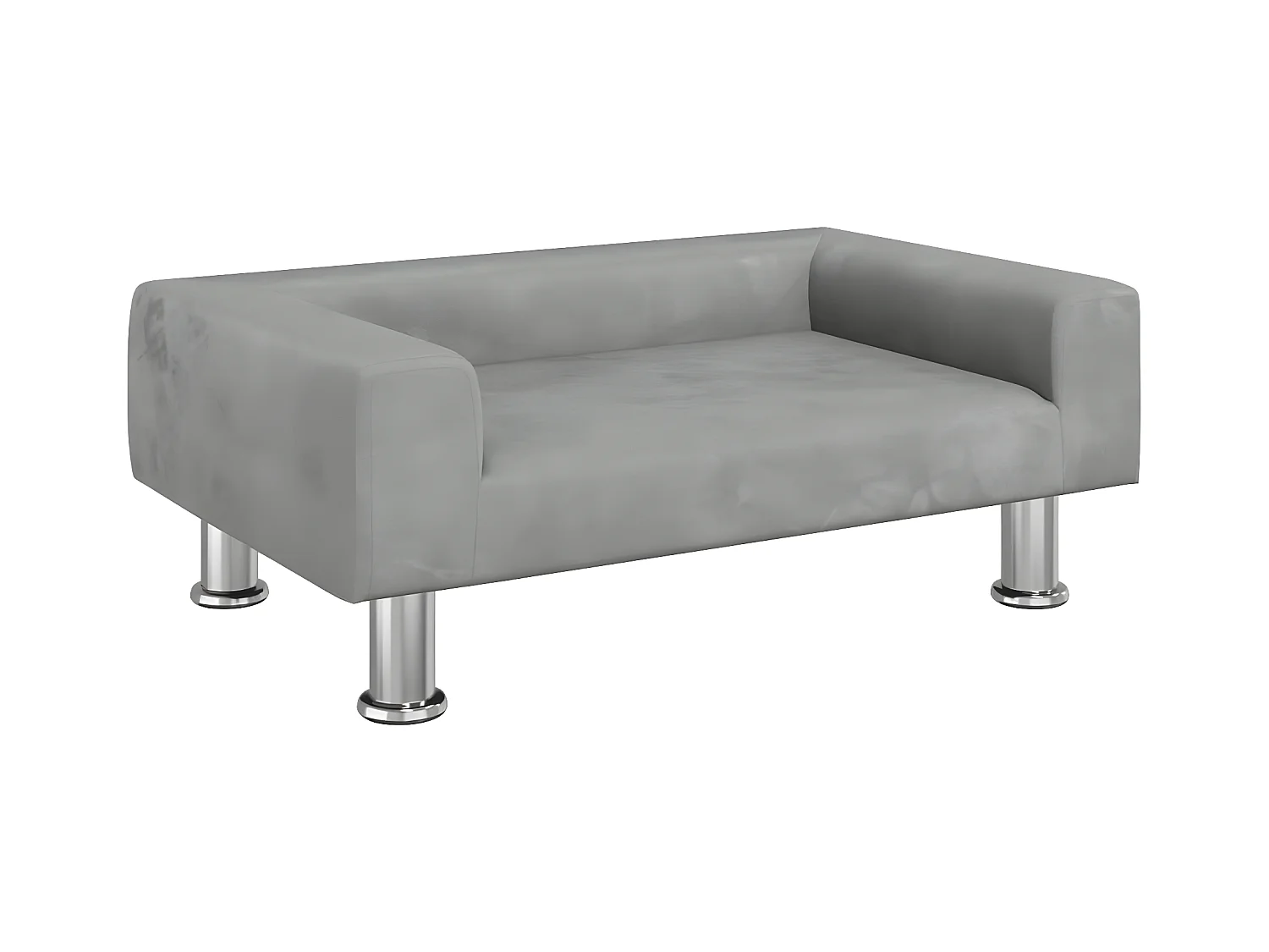 Canapé pour chien gris clair 70x45x26,5 cm velours RG3Q86692