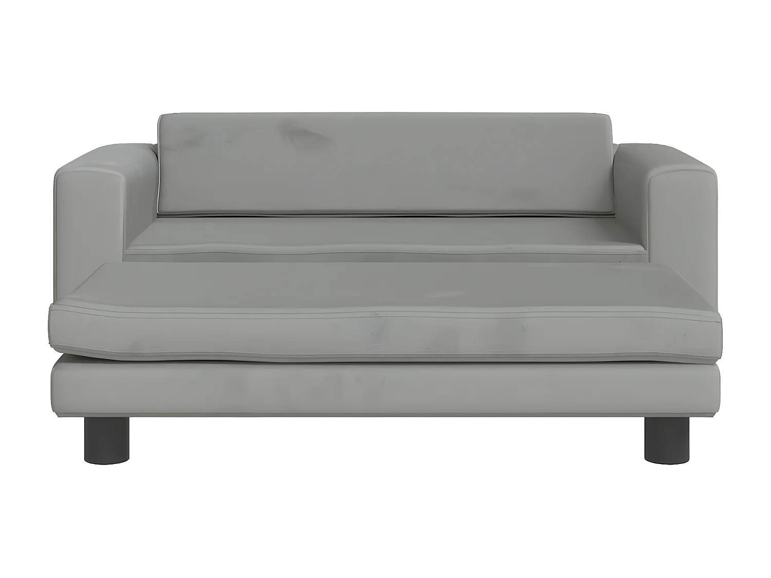 Cama para cães com extensão 100x50x30 cm veludo cinzento-claro PT532889