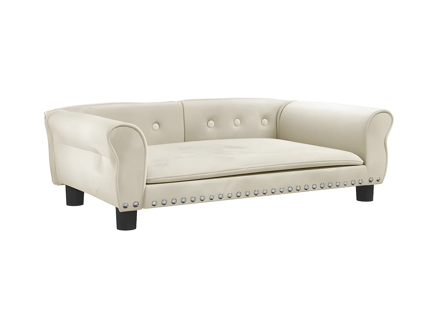 Canapé pour chien crème 95x55x30 cm velours RG3Q40678