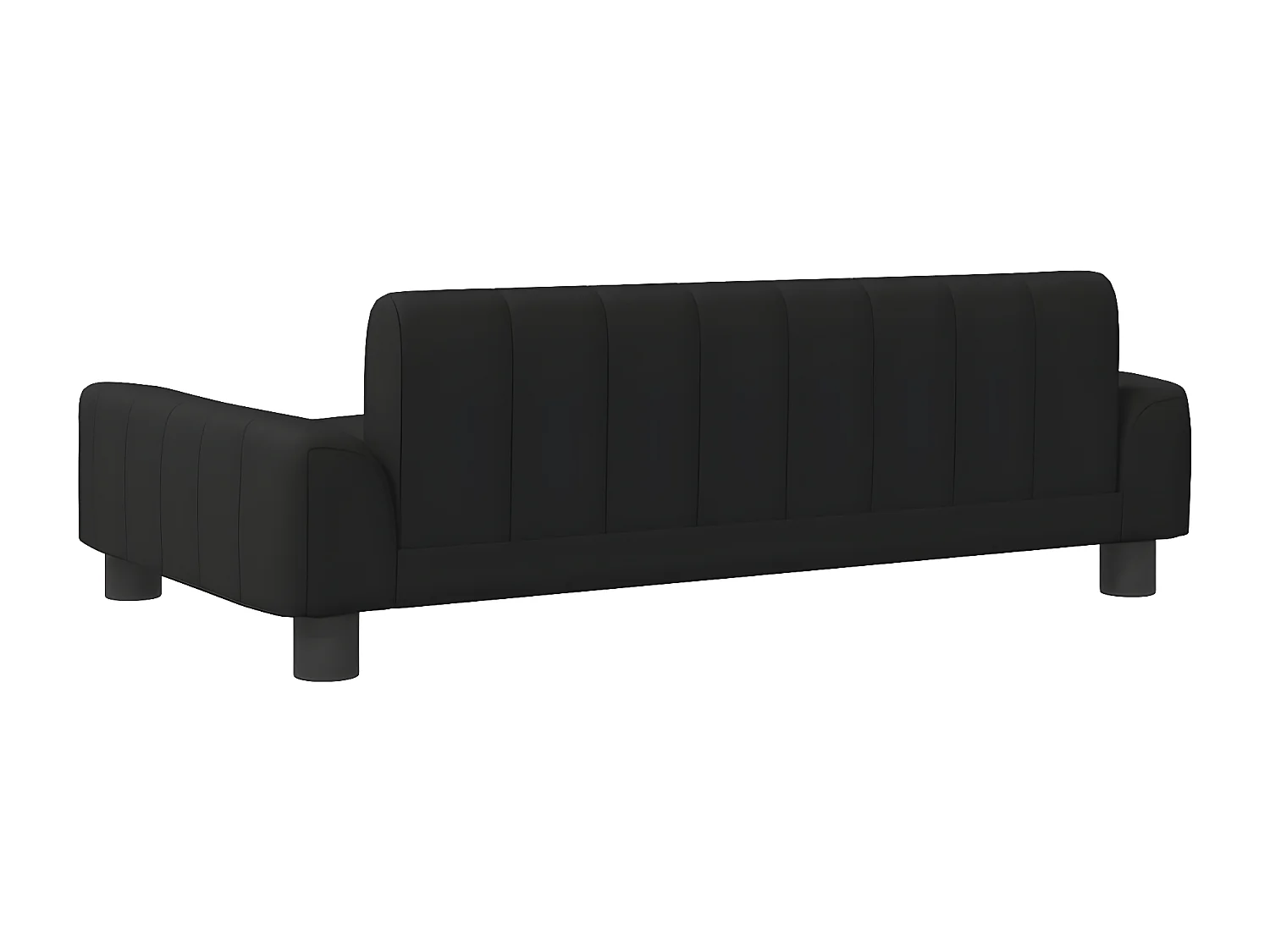 Cama para cães 90x53x30 cm couro artificial preto PT100362