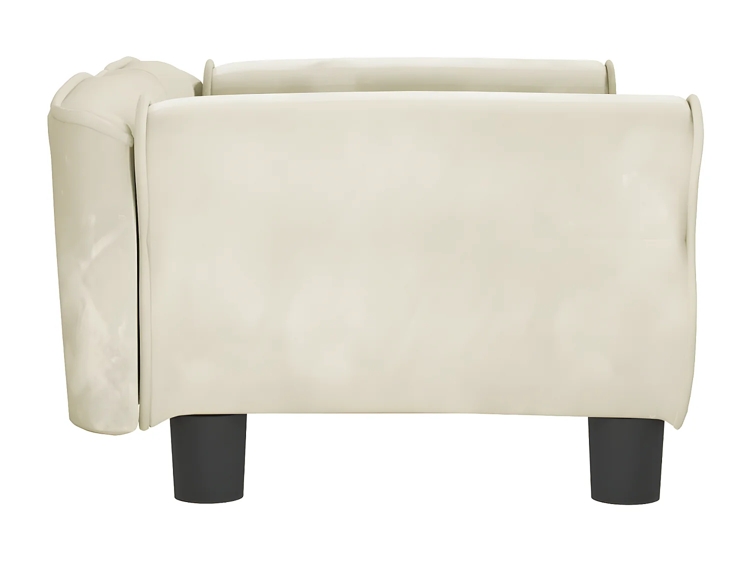 Cama para perros de terciopelo crema 70x45x30 cm ES580705