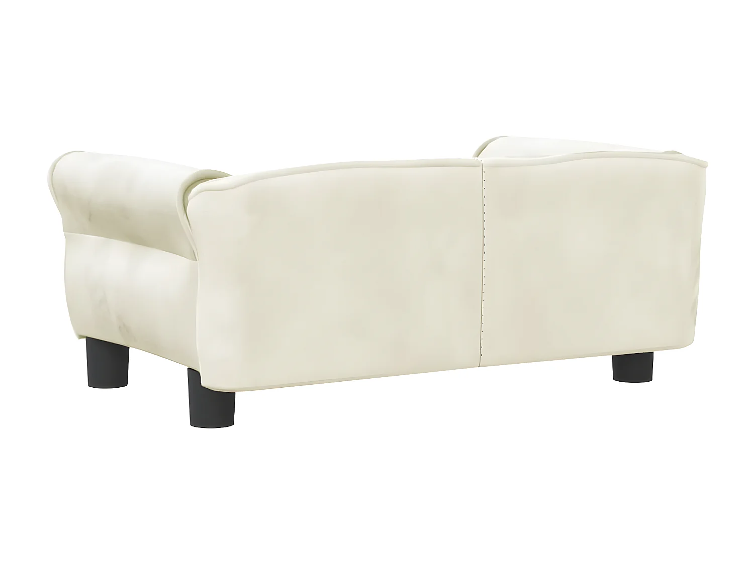 Cama para perros de terciopelo crema 70x45x30 cm ES580705