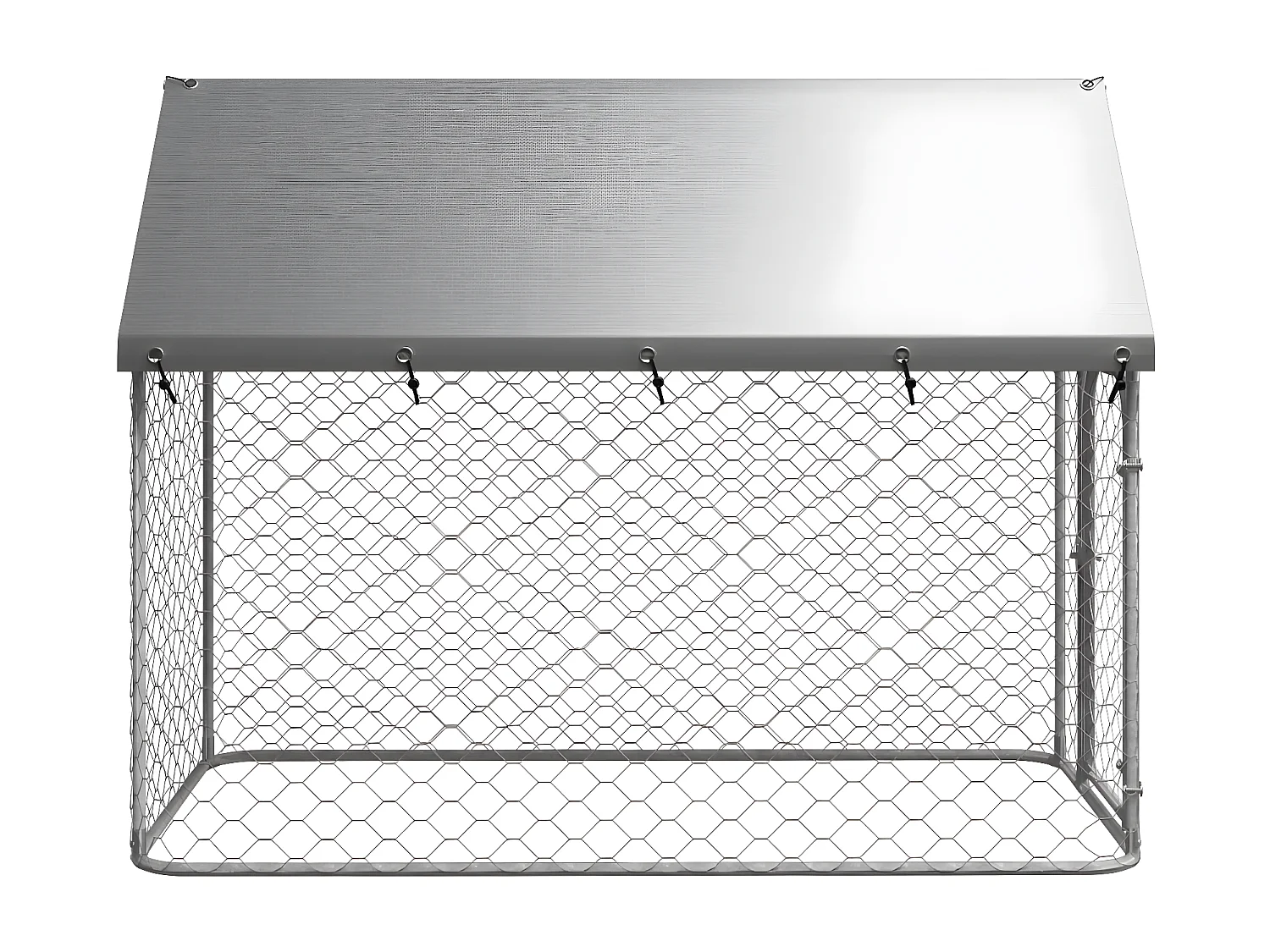Perrera de exterior con tejado 200x100x150 cm ES492260