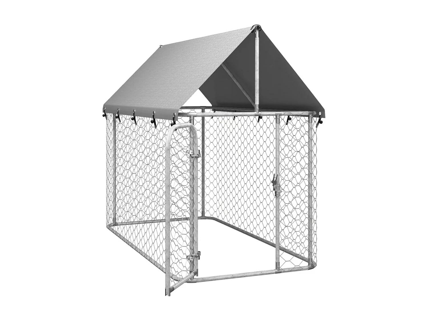 Perrera de exterior con tejado 200x100x150 cm ES492260
