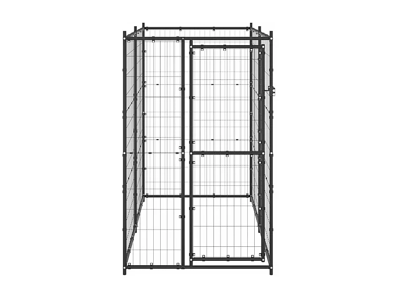 Chenil d'extérieur pour chiens Acier 110x220x180 cm RG3Q41590