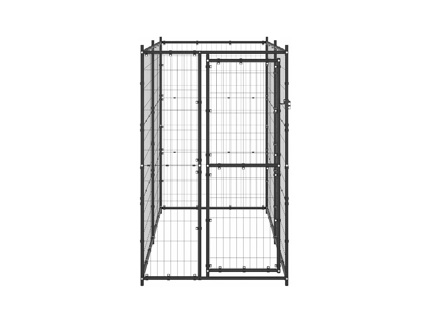 Chenil d'extérieur pour chiens Acier 110x220x180 cm RG3Q41590