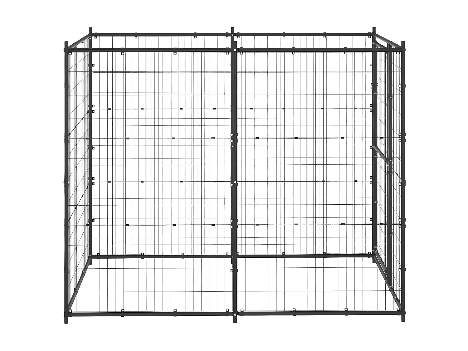 Chenil d'extérieur pour chiens Acier 110x220x180 cm RG3Q41590