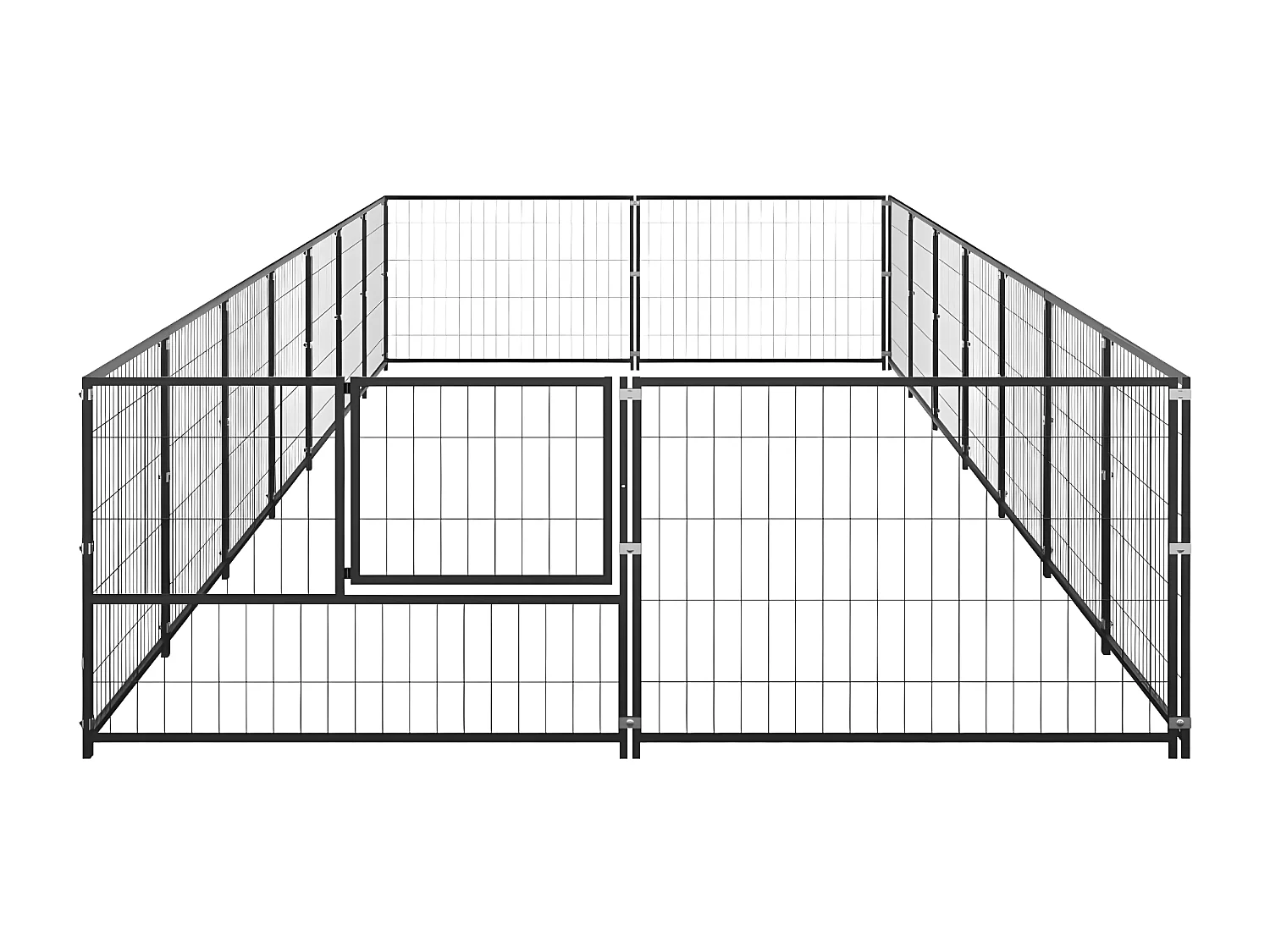 Chenil Noir 14 m² Acier RG3Q71872