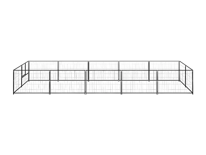 Chenil Noir 10 m² Acier RG3Q26969