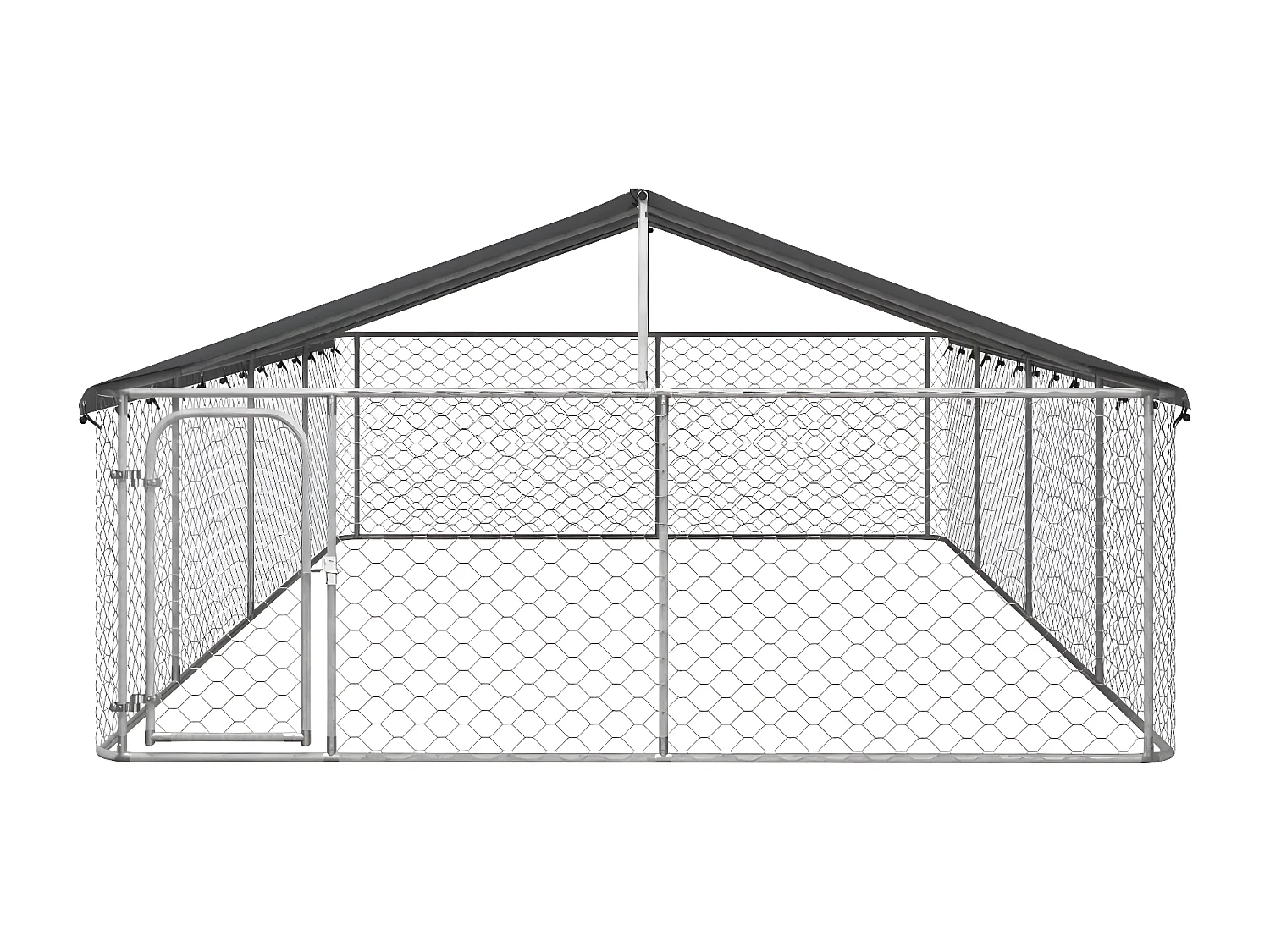 Hondenkennel voor buiten met dak 600x300x150 cm NL614894