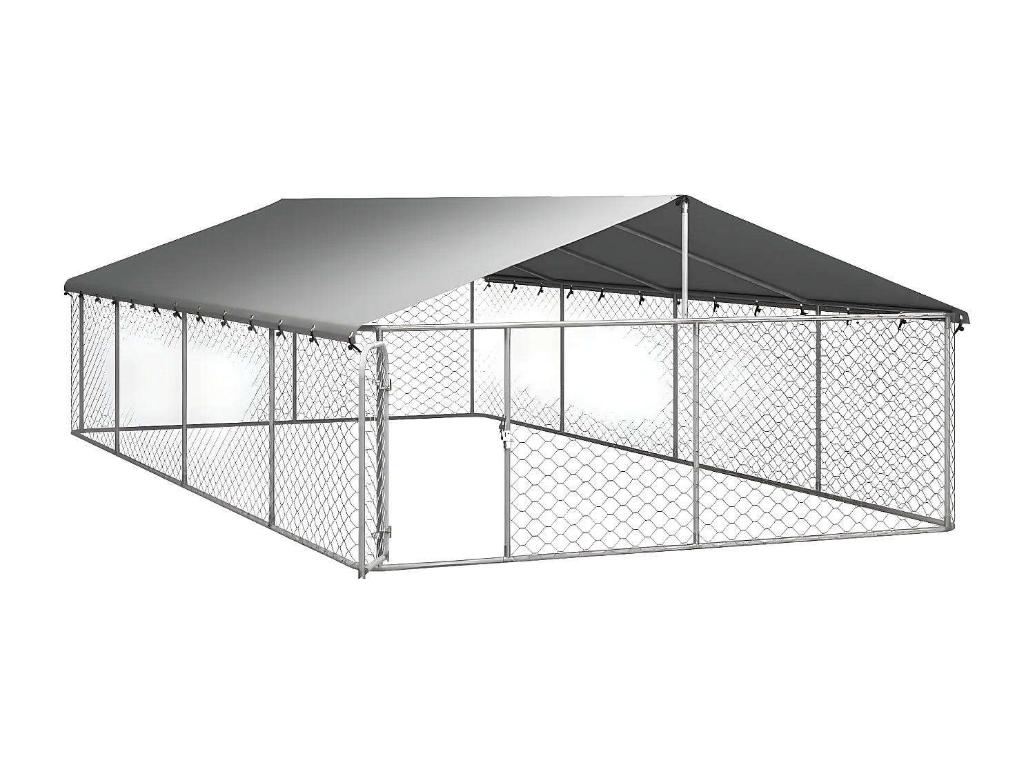 Hondenkennel voor buiten met dak 600x300x150 cm NL614894