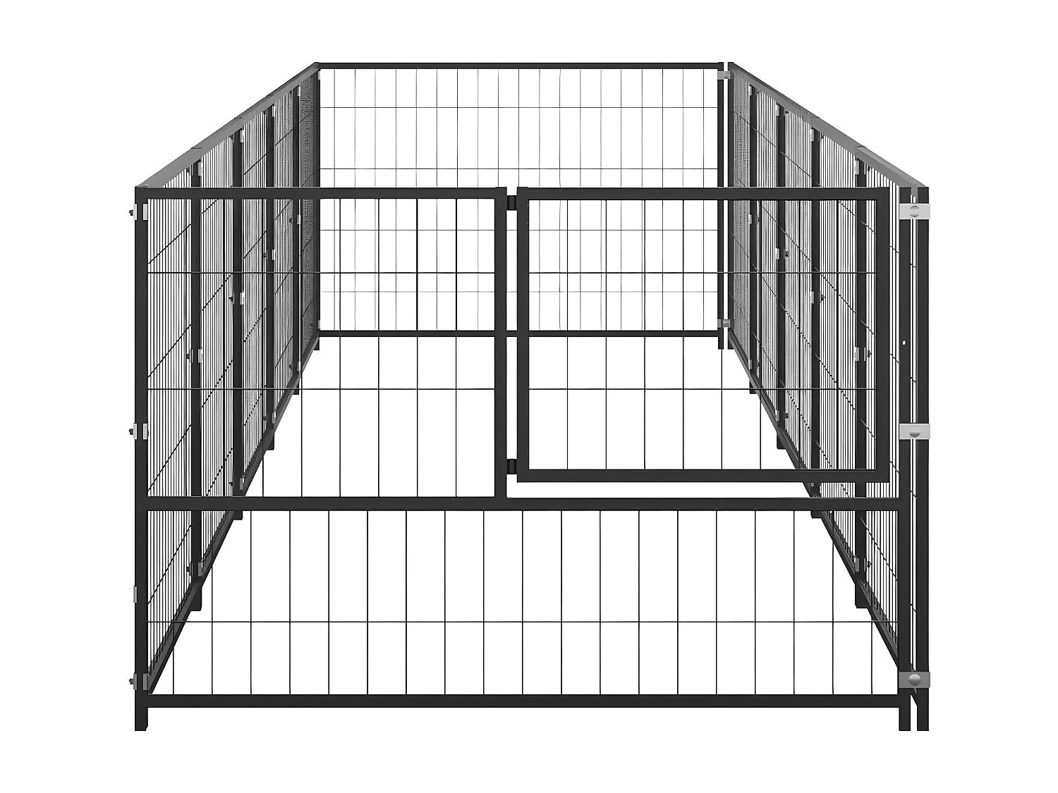 Perrera acero 5 m² negra ES842071
