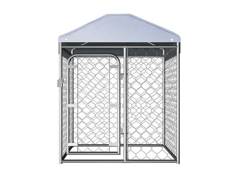 Chenil extérieur avec toit 100 x 100 x 125 cm RG3Q82517