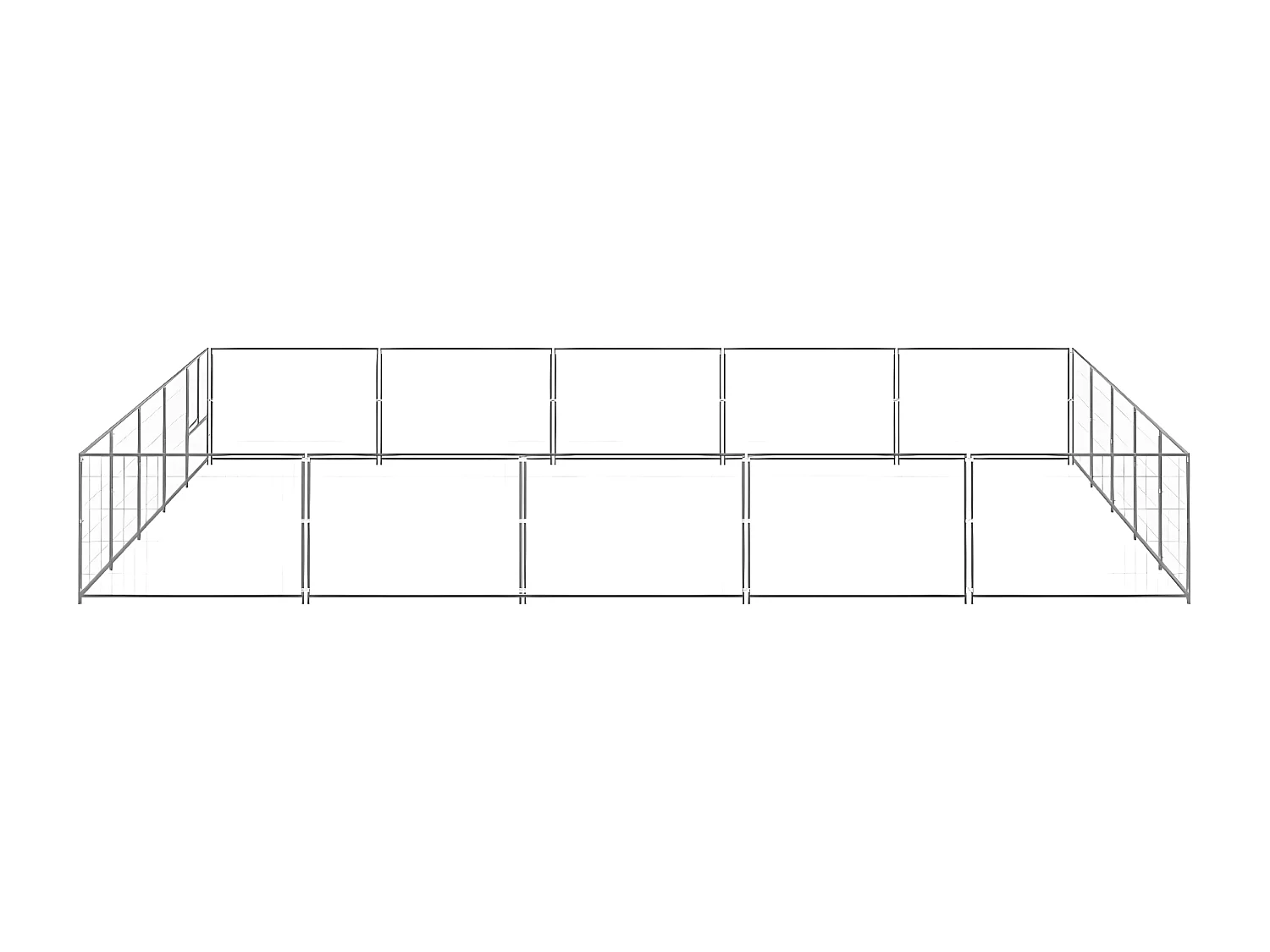 Canil para cães 25 m² aço prateado PT916555