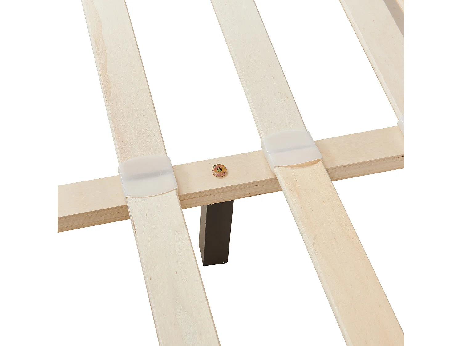 Lit Double Rembourré Albacete Sommier à Lattes Simili 140 x 200 cm Blanc Corium