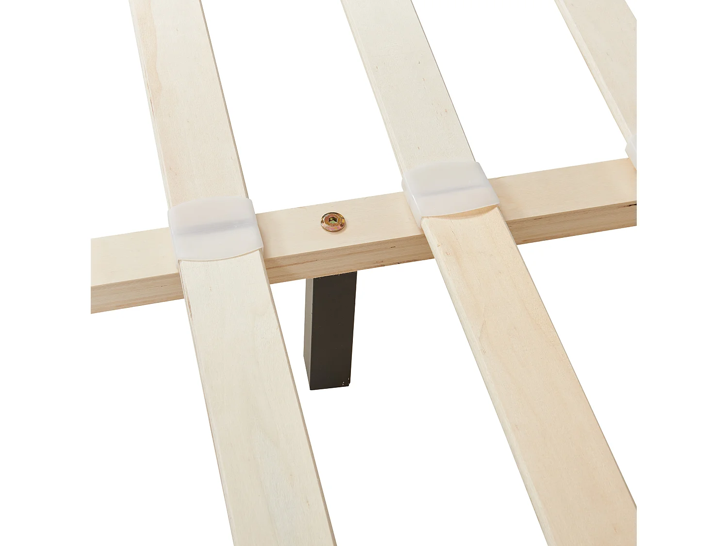 Lit Double Rembourré Albacete Sommier à Lattes Simili 140 x 200 cm Gris Foncé Corium