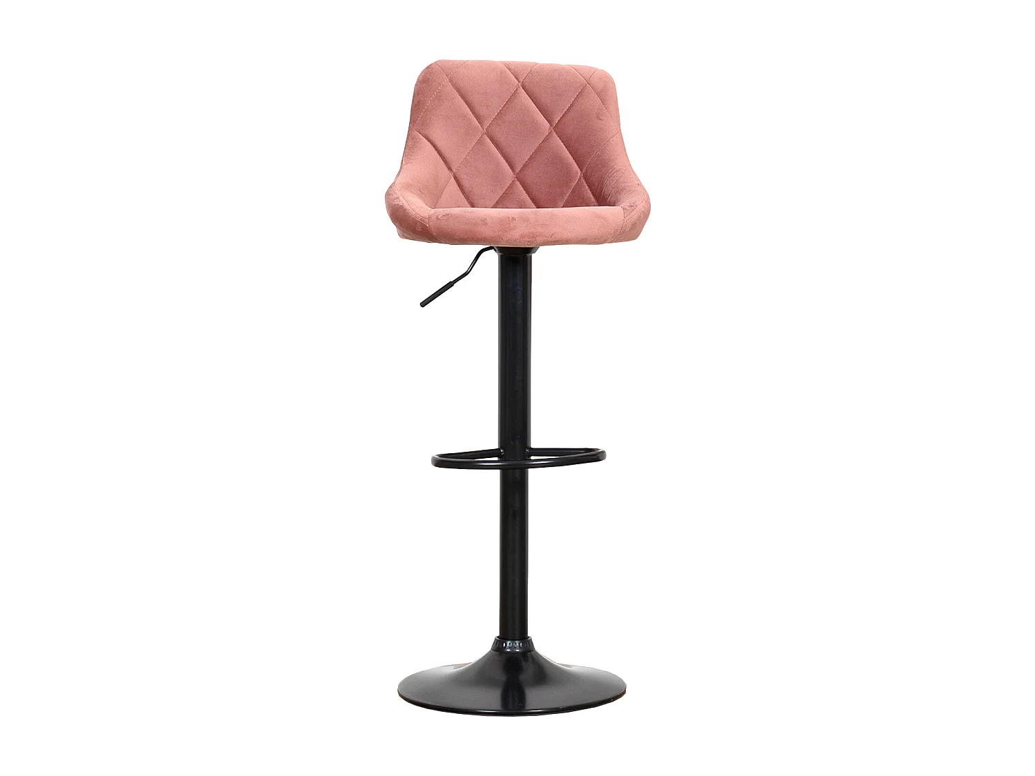 Juego de 2 taburetes de bar de terciopelo rosa ROBIN