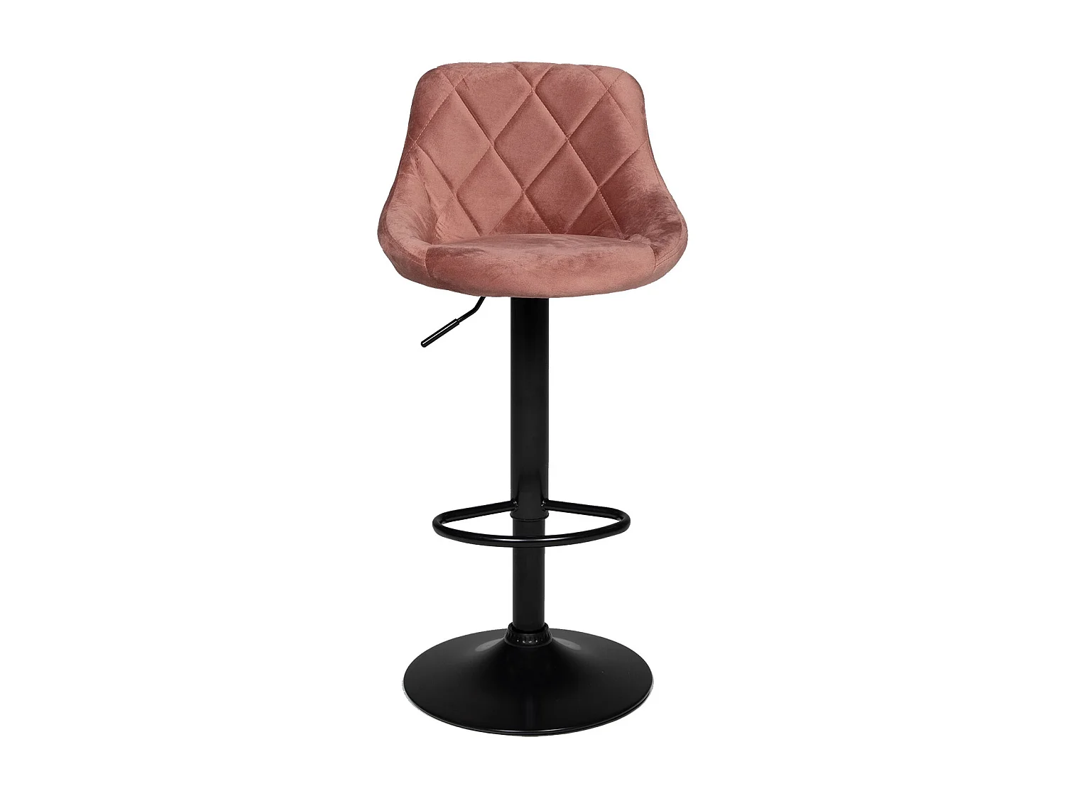 Juego de 2 taburetes de bar de terciopelo rosa ROBIN