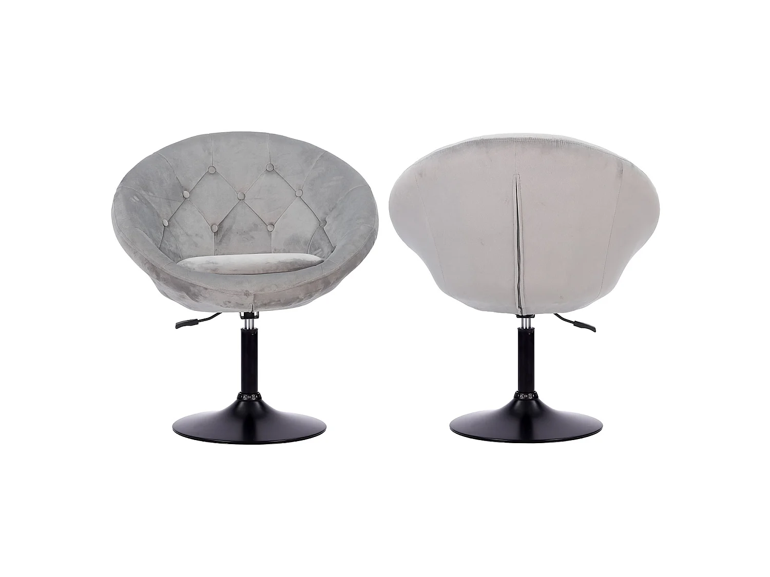 Banco de barra de veludo cinzento EDGAR