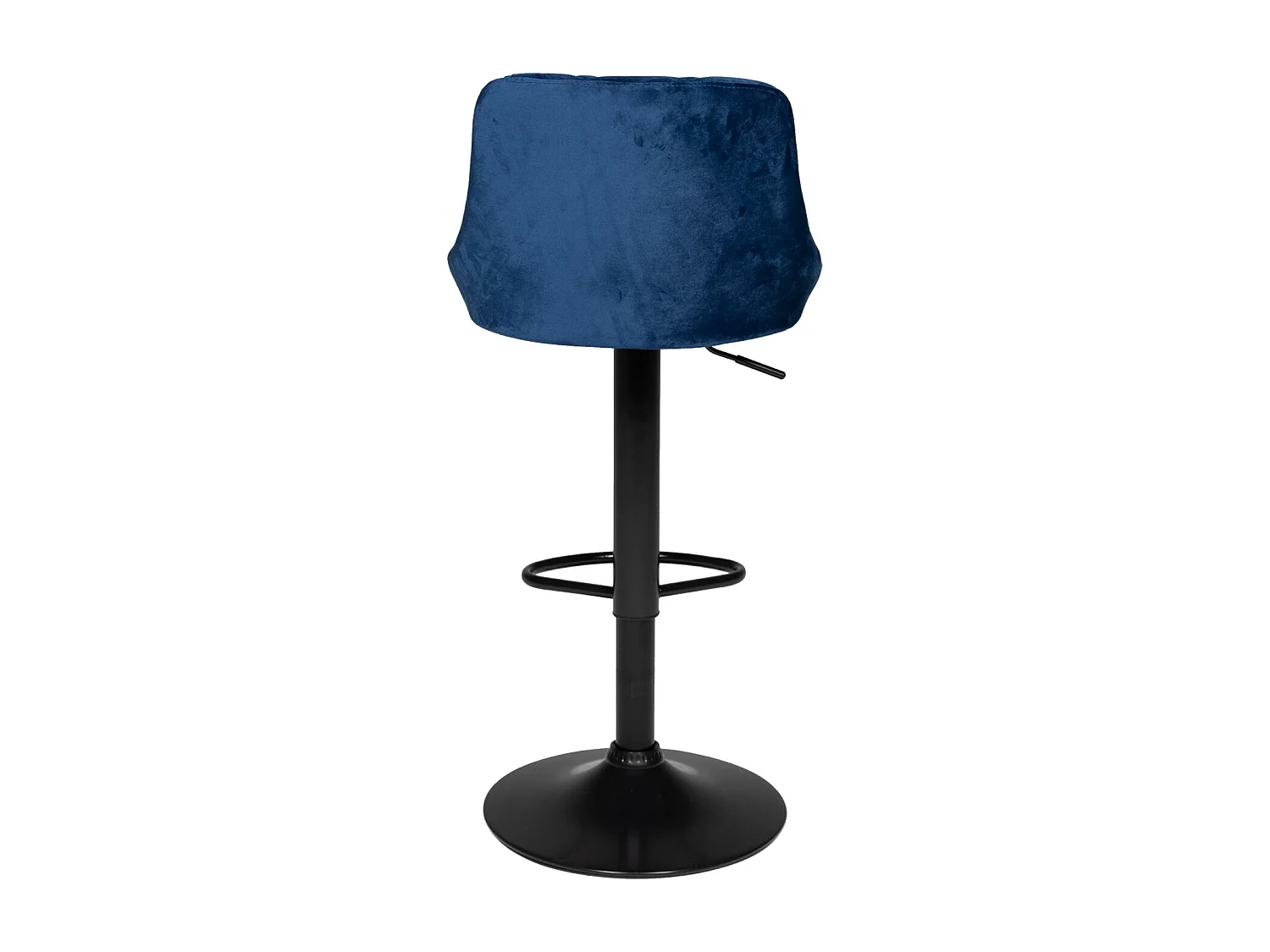 Lot de 2 tabourets de bar en velours bleu ROBIN - HAPPY GARDEN
