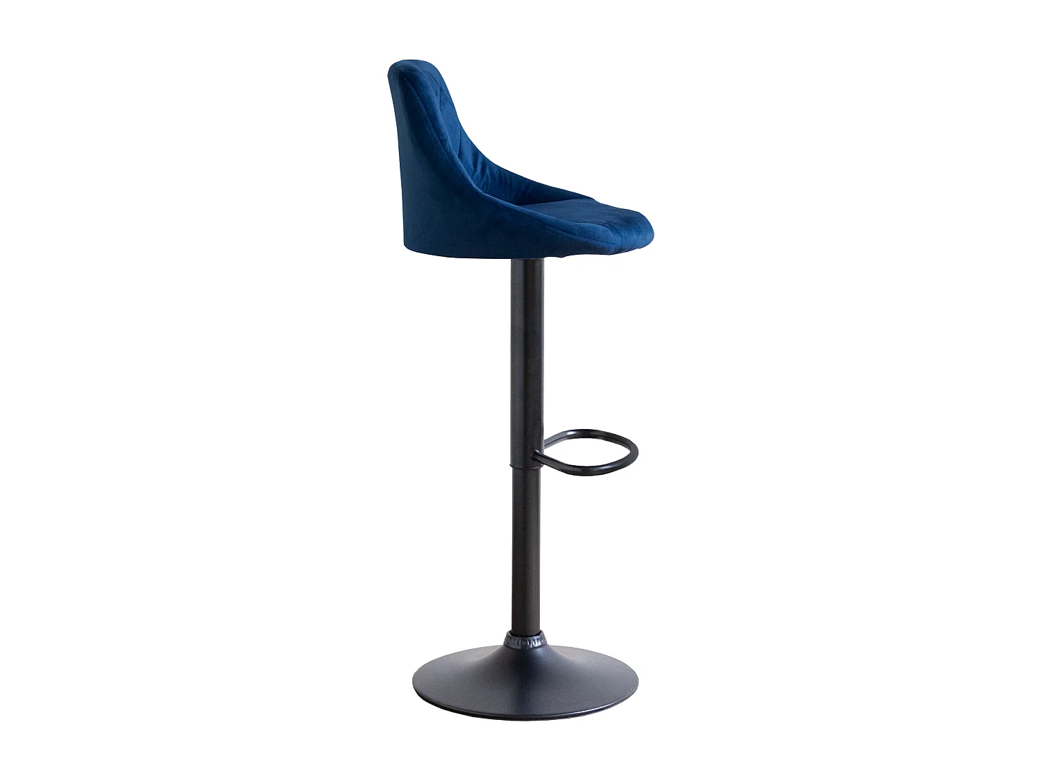 Juego de 2 taburetes de bar de terciopelo azul ROBIN