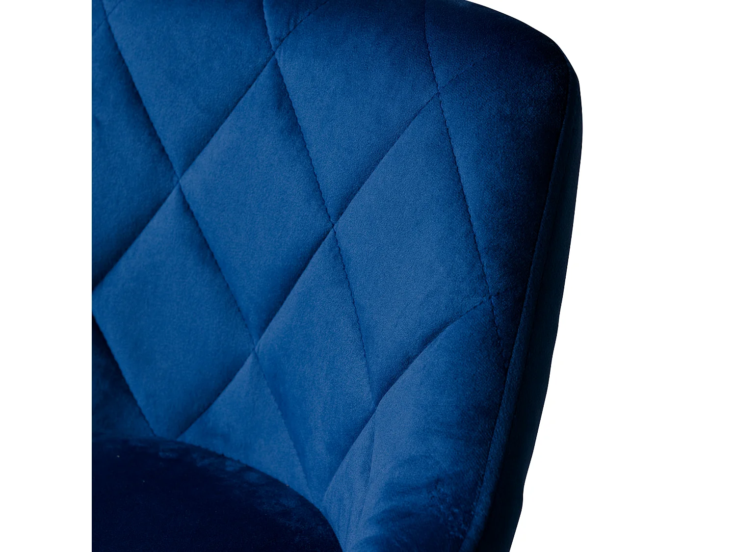 Juego de 2 taburetes de bar de terciopelo azul ROBIN