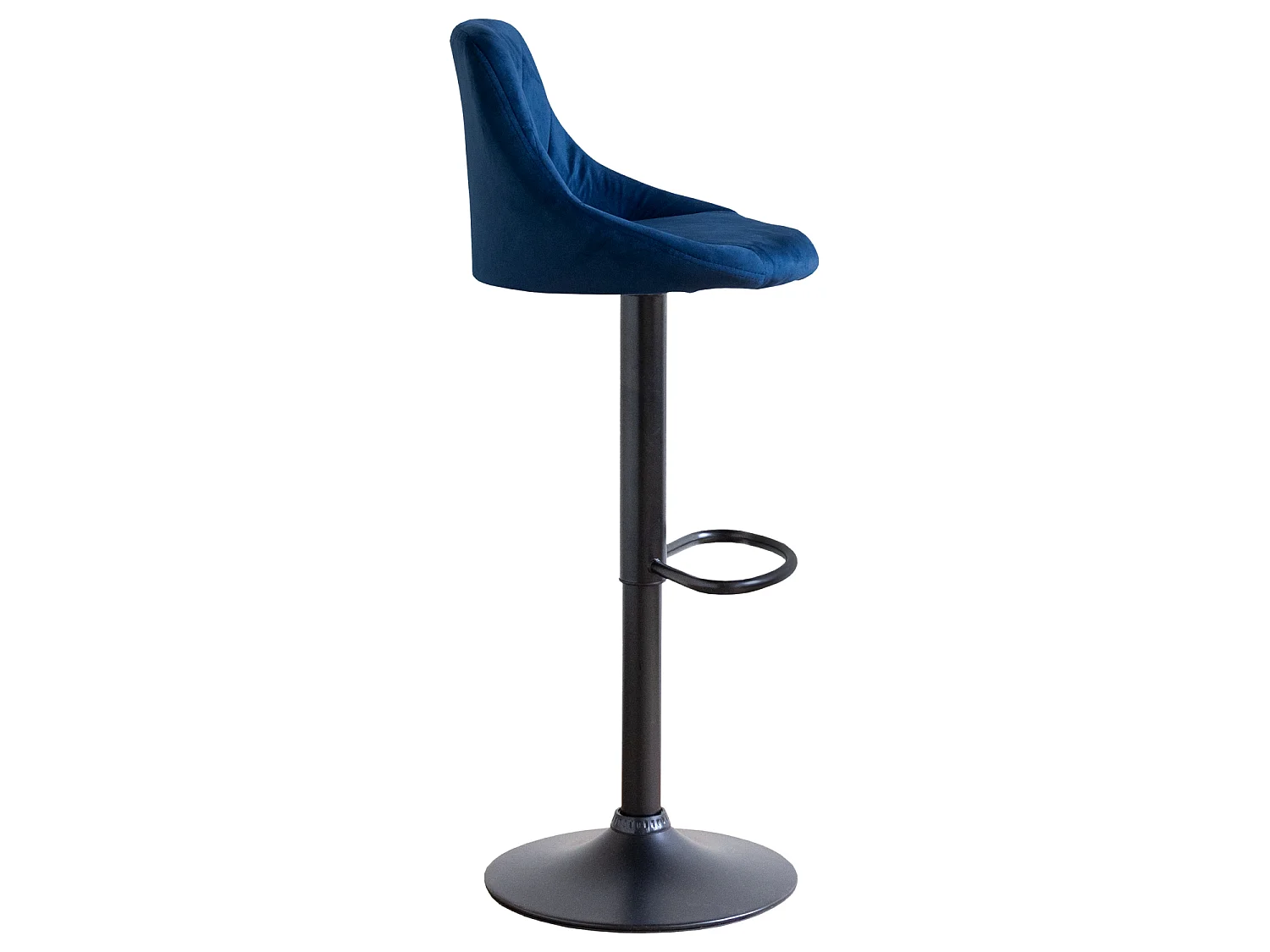 Set van 2 blauw fluwelen barkrukken ROBIN