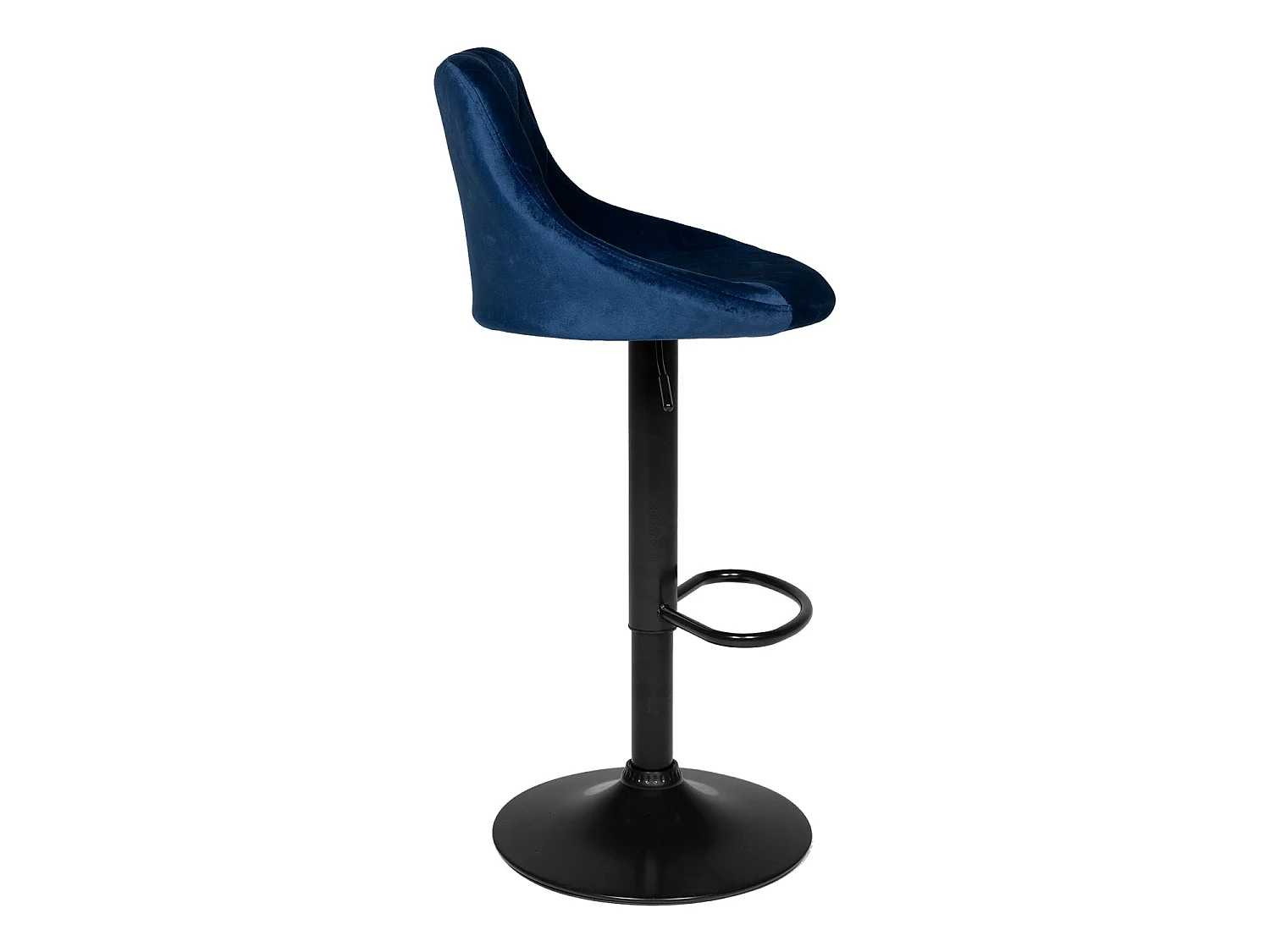 Set van 2 blauw fluwelen barkrukken ROBIN