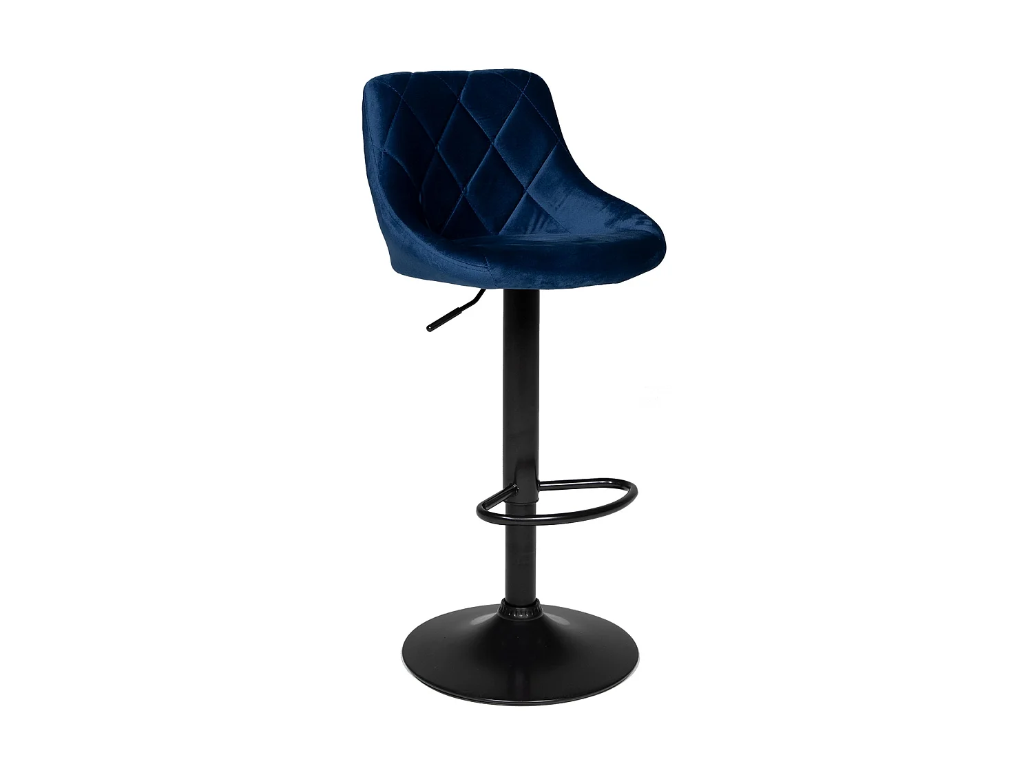Tabouret de bar en velours bleu ROBIN - HAPPY GARDEN