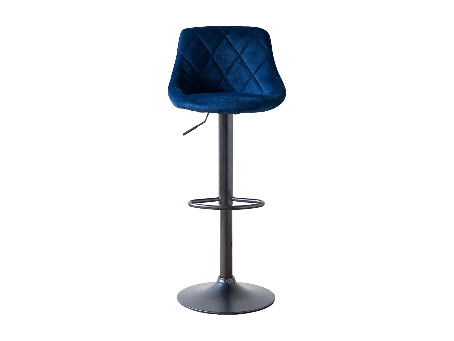 Blauw fluwelen barkruk ROBIN