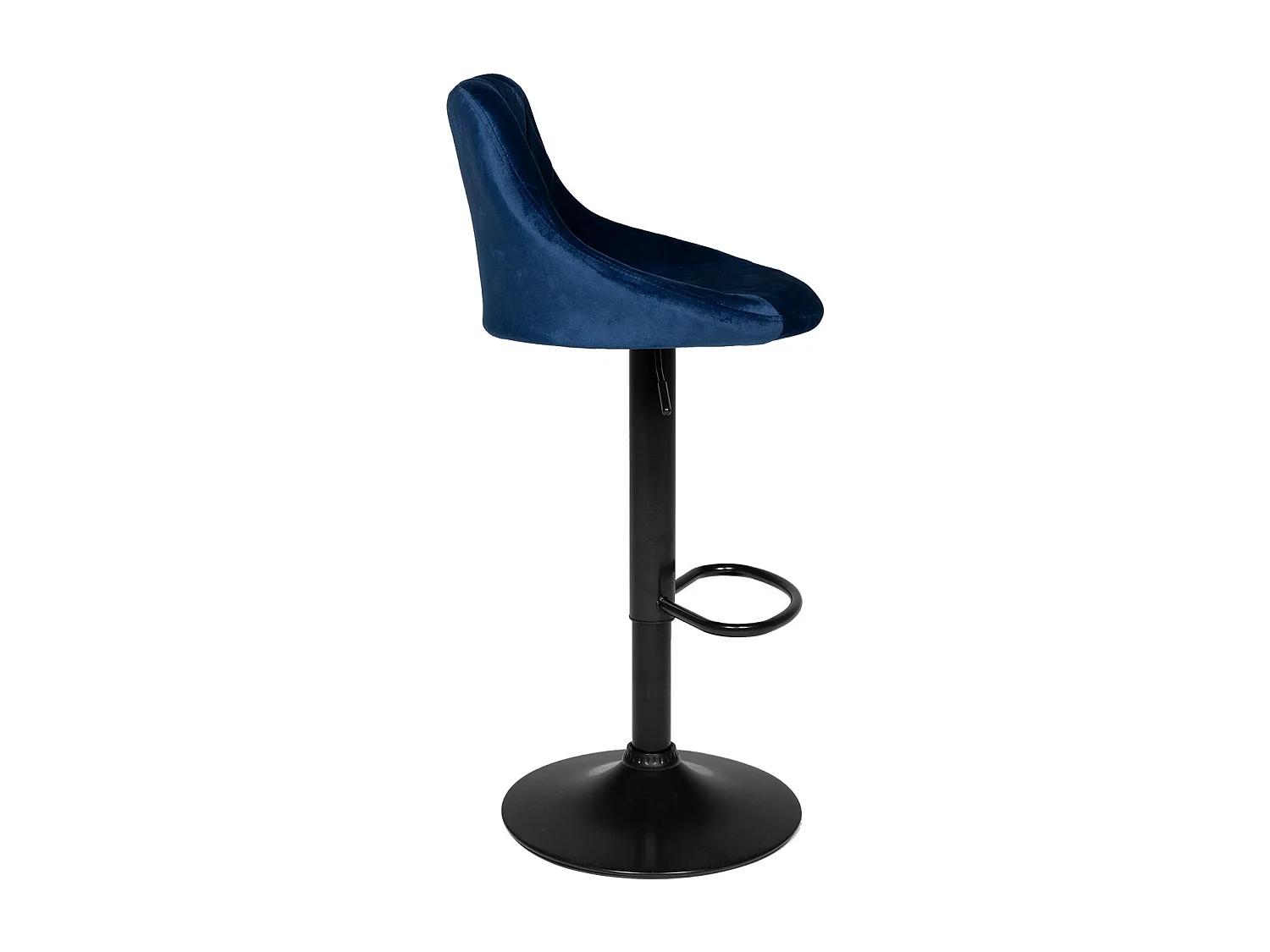Blauw fluwelen barkruk ROBIN