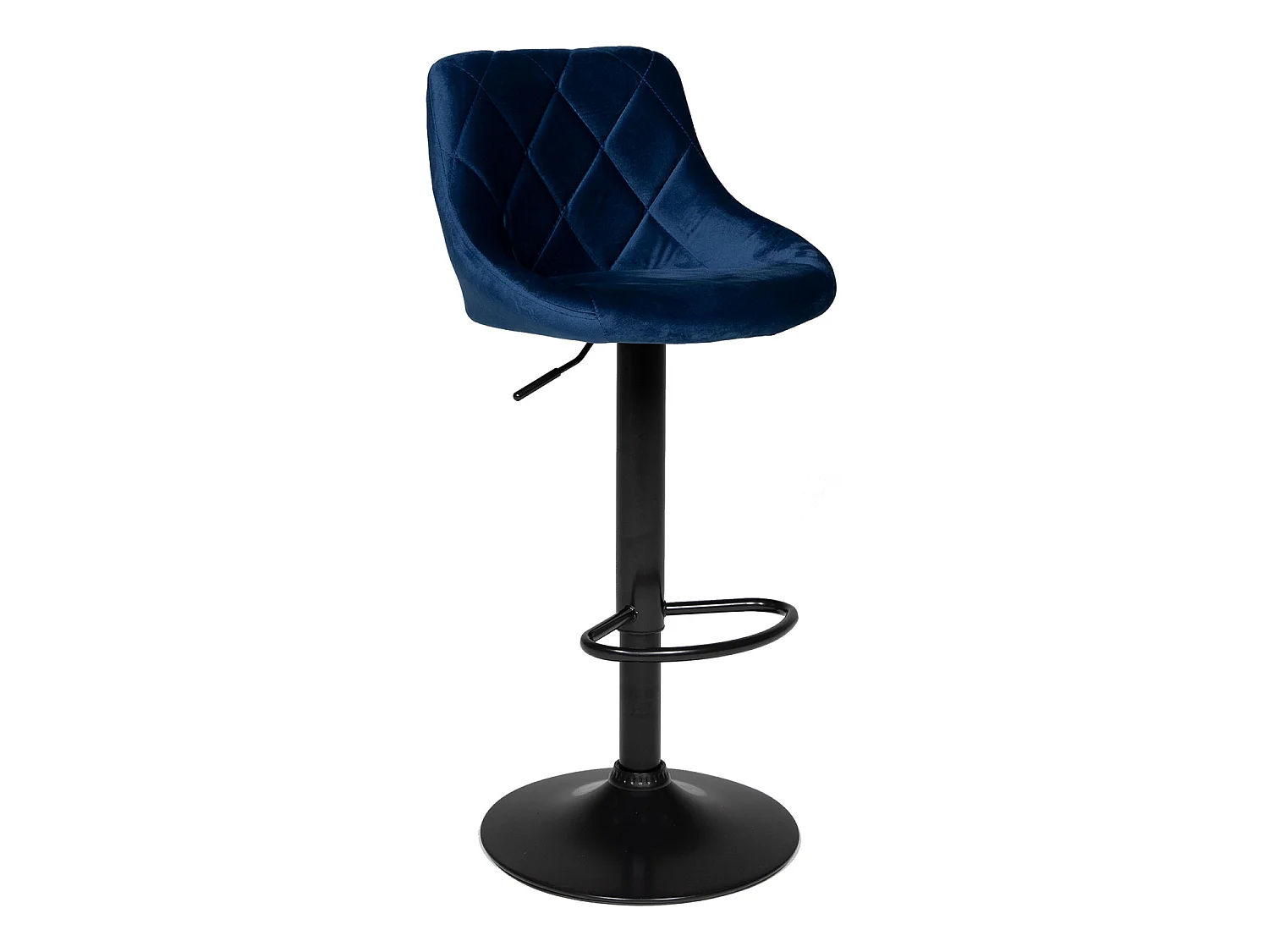 Taburete de bar de terciopelo azul ROBIN