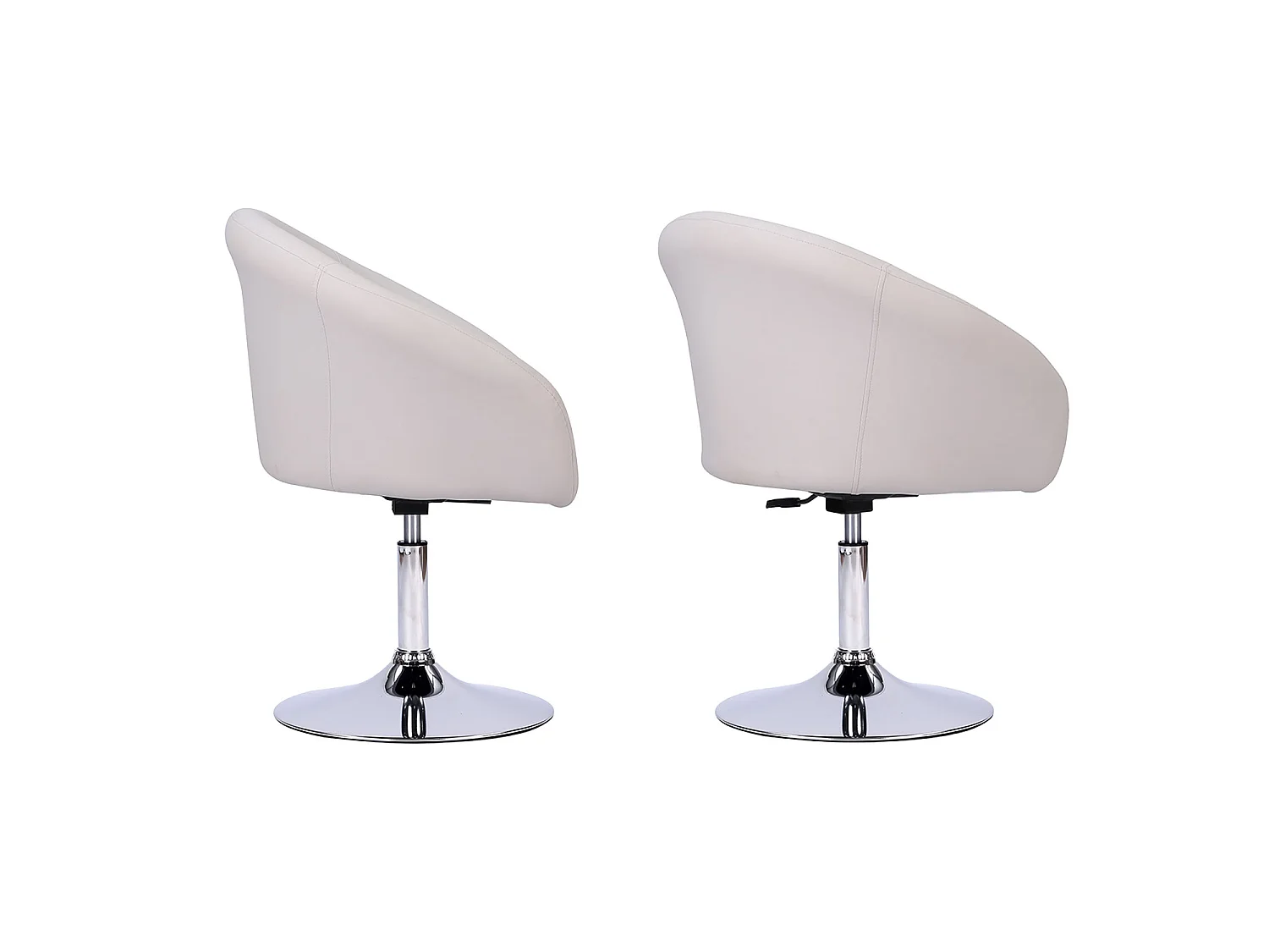 Taburete de bar imitación blanco GABIN