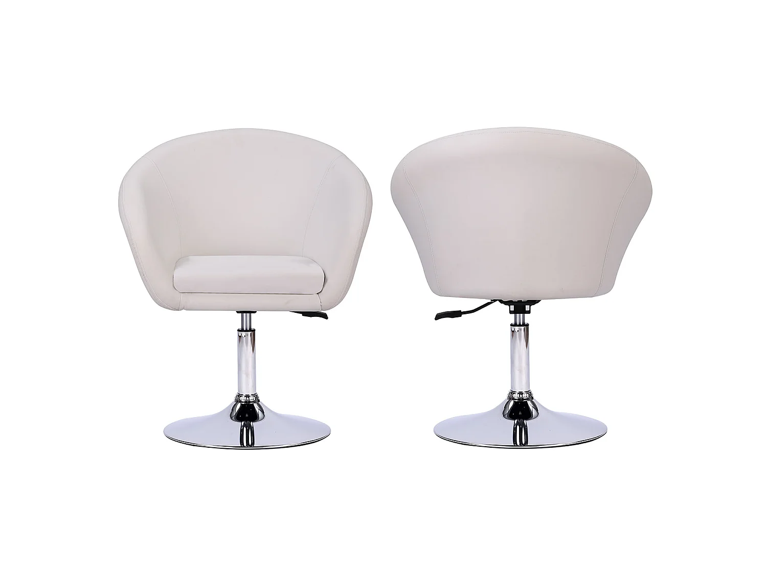 Taburete de bar imitación blanco GABIN