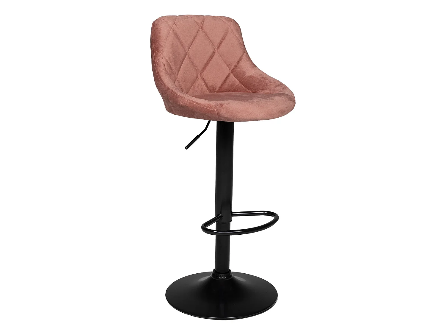 Taburete de bar de terciopelo rosa ROBIN