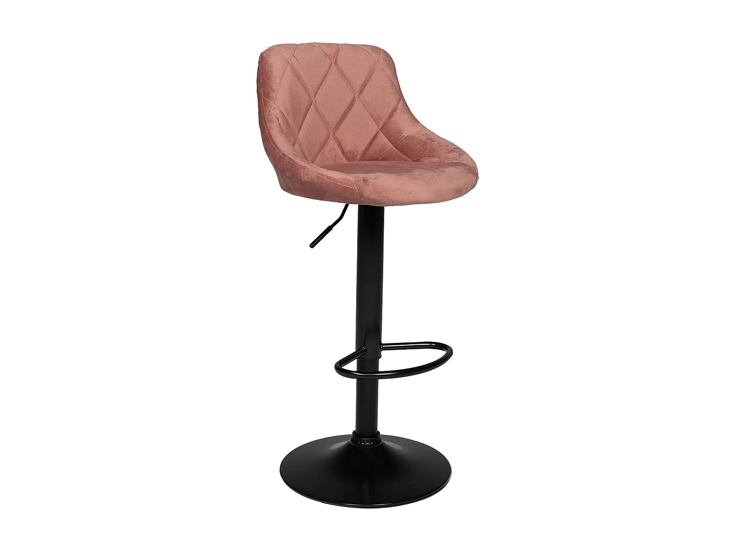Tabouret de bar en velours rose ROBIN - HAPPY GARDEN