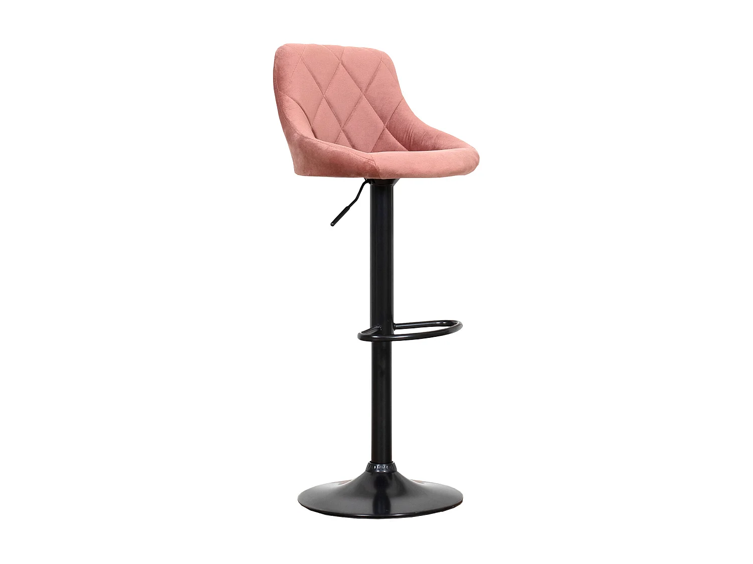 Taburete de bar de terciopelo rosa ROBIN