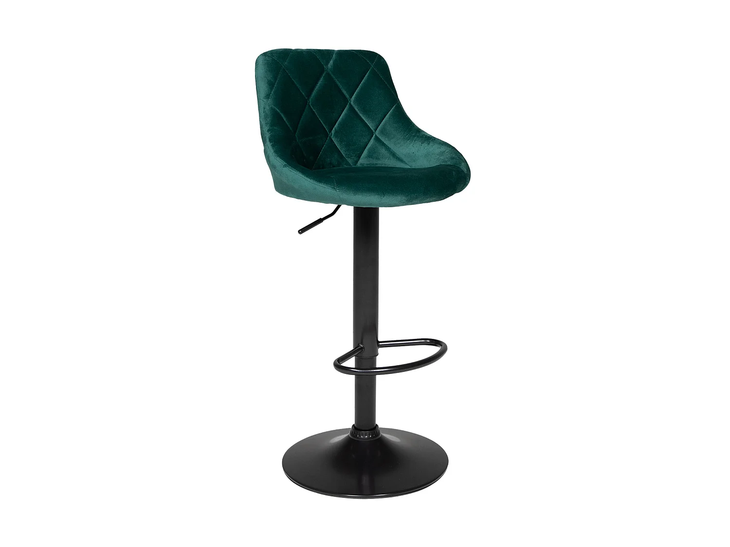 Tabouret de bar en velours vert ROBIN - HAPPY GARDEN