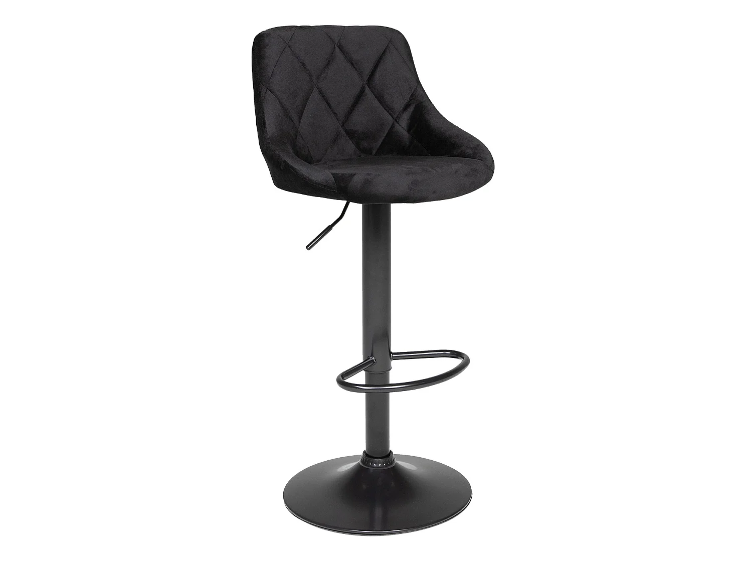 Tabouret de bar en velours noir ROBIN - HAPPY GARDEN