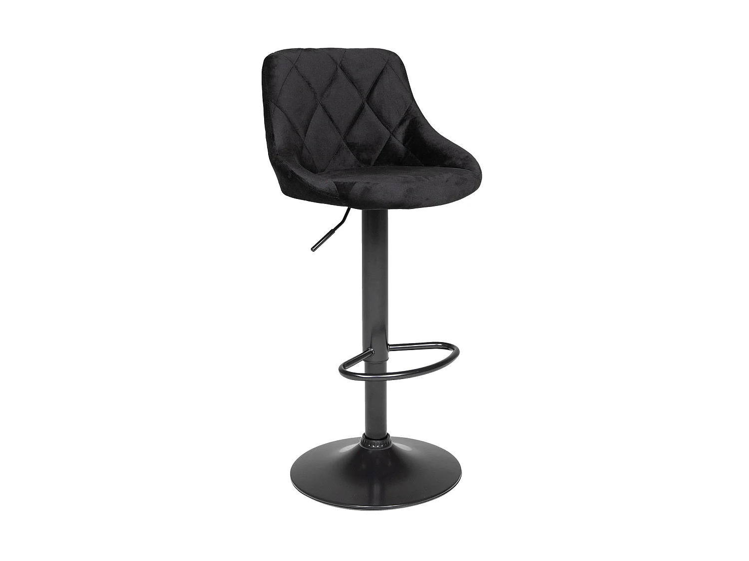Tabouret de bar en velours noir ROBIN - HAPPY GARDEN