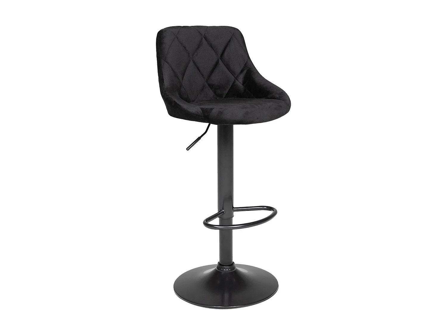 Tabouret de bar en velours noir ROBIN - HAPPY GARDEN