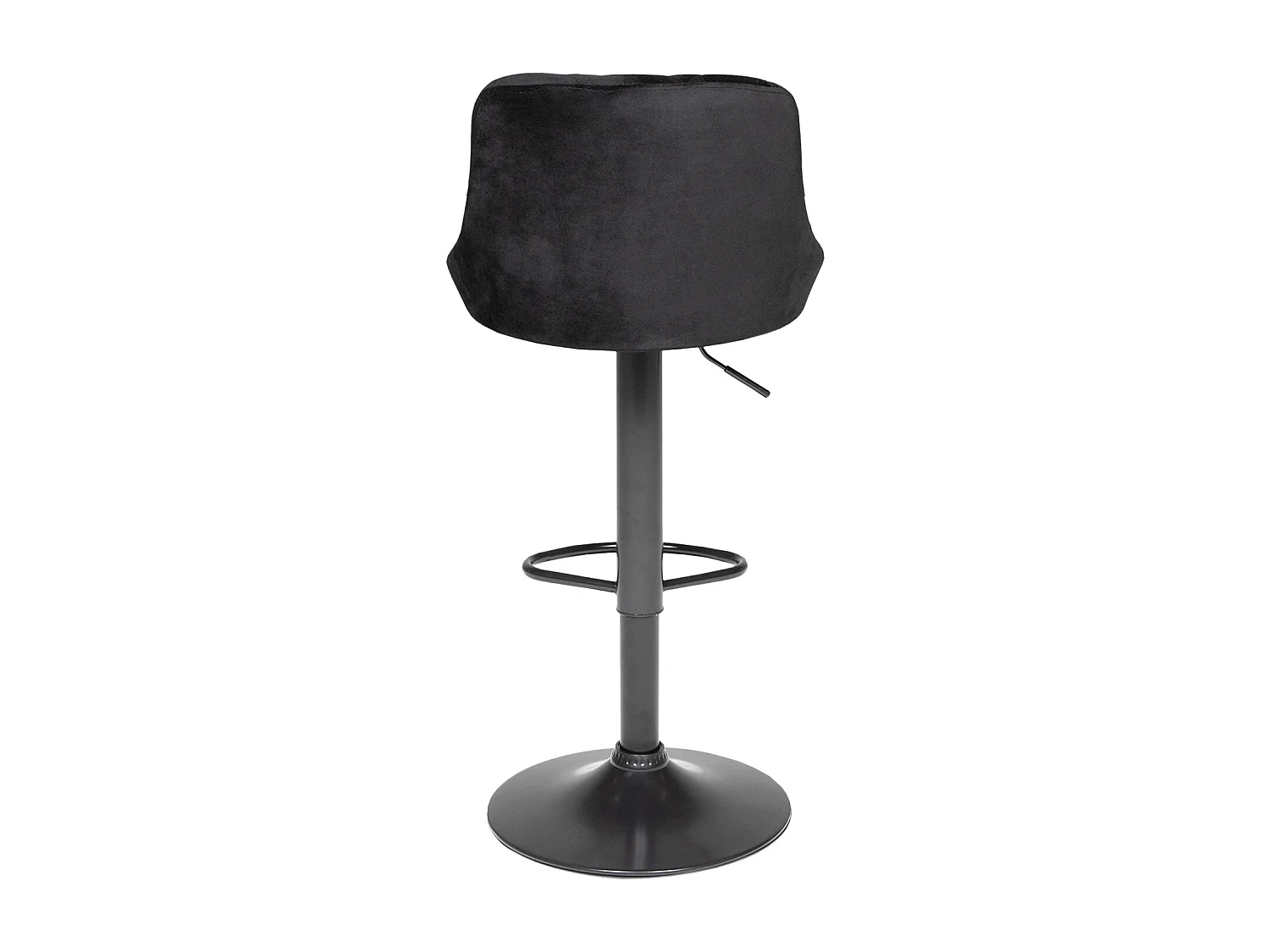 Juego de 2 taburetes de bar de terciopelo negro ROBIN