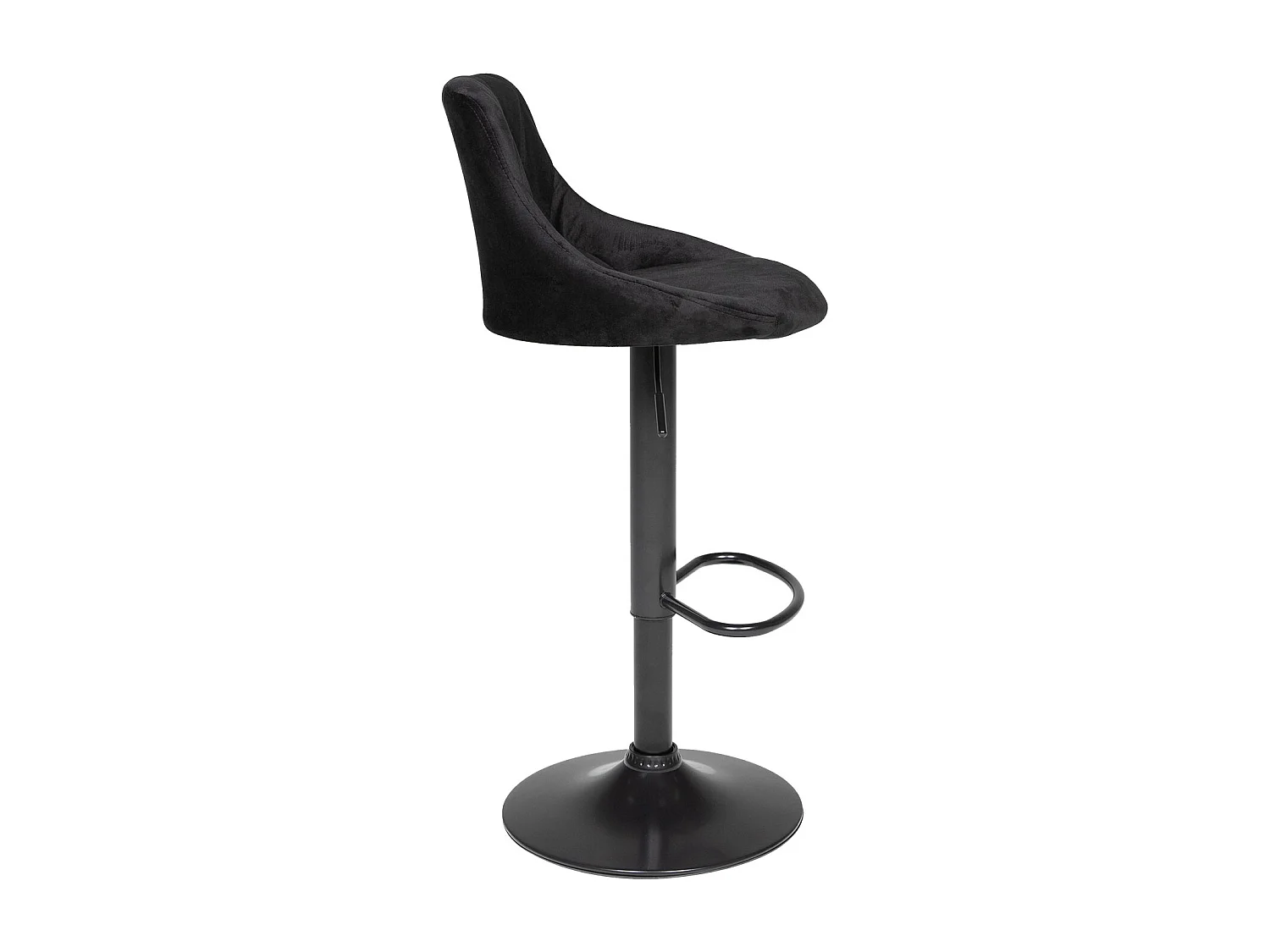 Juego de 2 taburetes de bar de terciopelo negro ROBIN