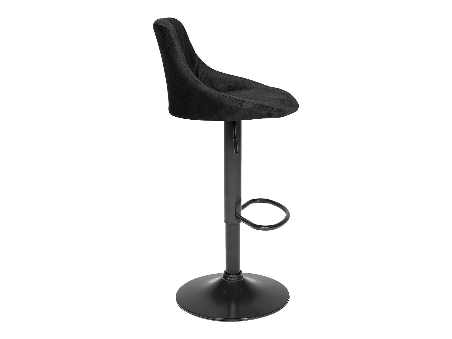 Set di 2 sgabelli da bar in velluto nero ROBIN