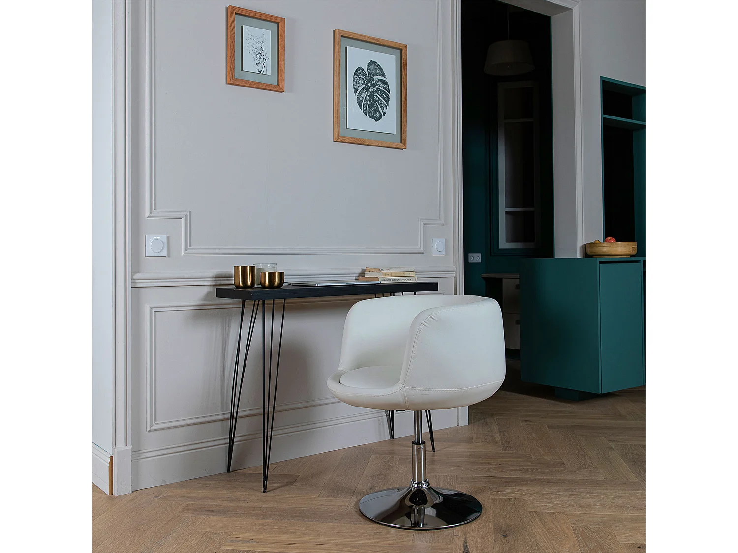 Taburete de bar blanco NOLAN