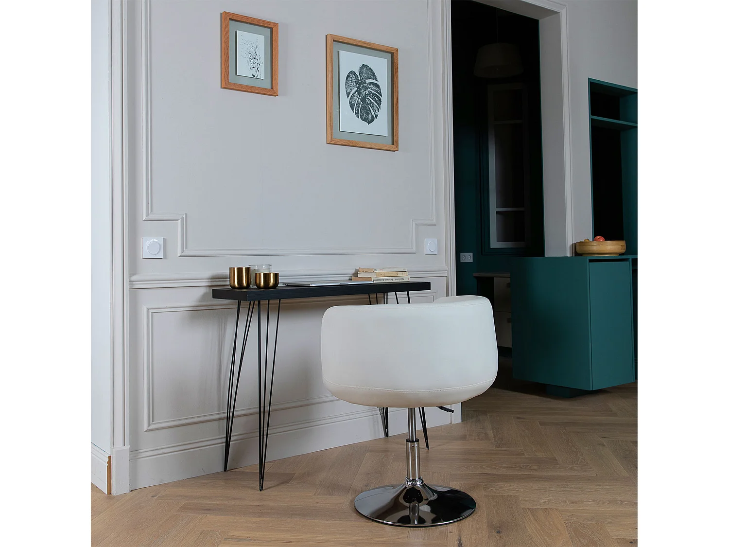 Taburete de bar blanco NOLAN