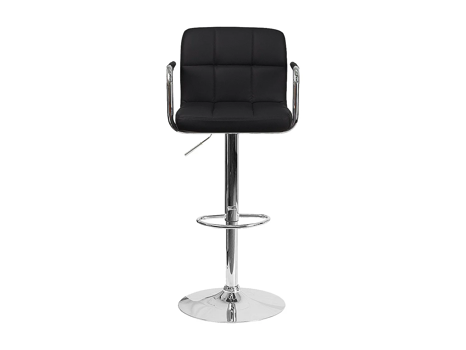 Lot de 2 tabourets de bar noir avec accoudoirs MIKE - HAPPY GARDEN