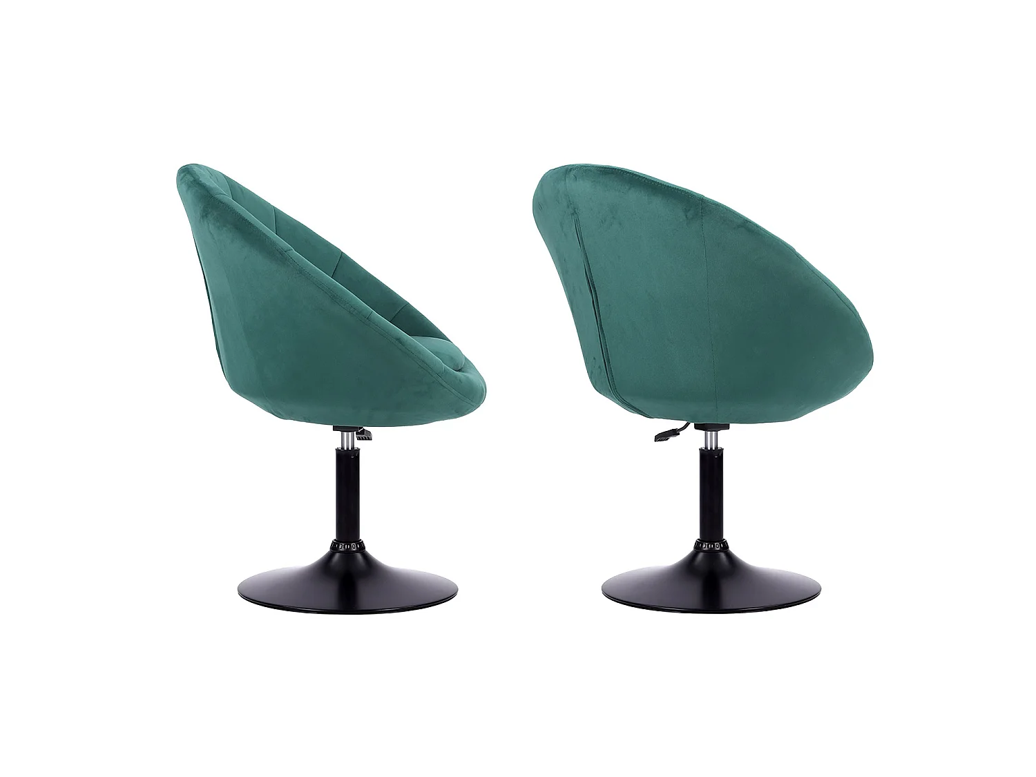 Tabouret de bar en velours vert EDGAR - HAPPY GARDEN