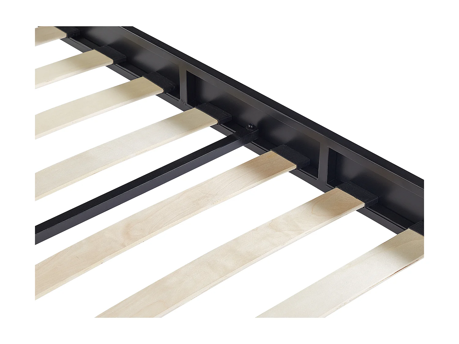 Metallbett mit Lattenrost 160 x 200 cm schwarz modern Industrie-Design Vaurs